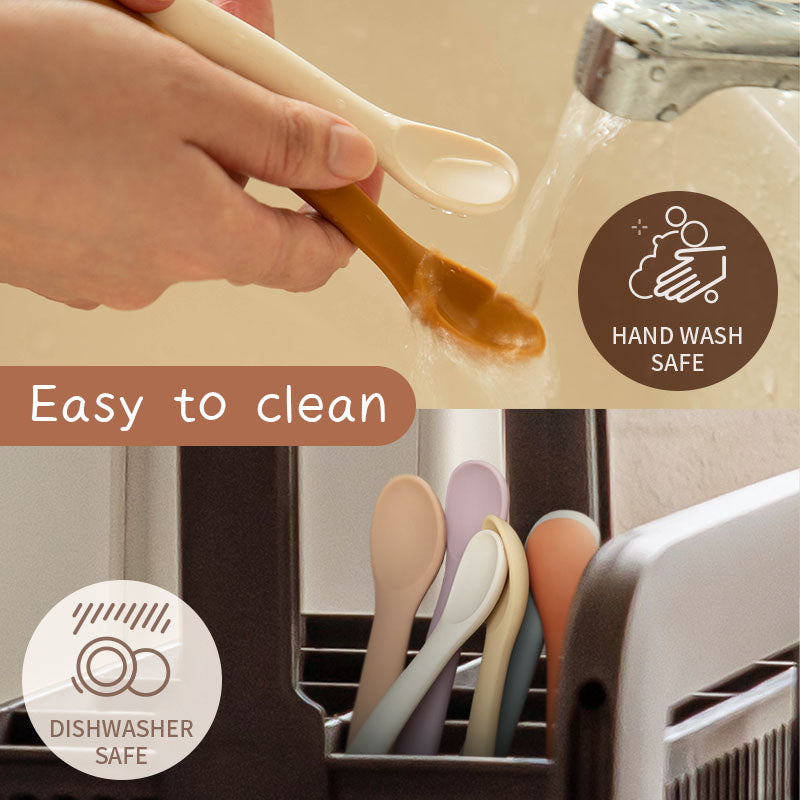 Silicone Feeding Spoons (Neutral Natural)