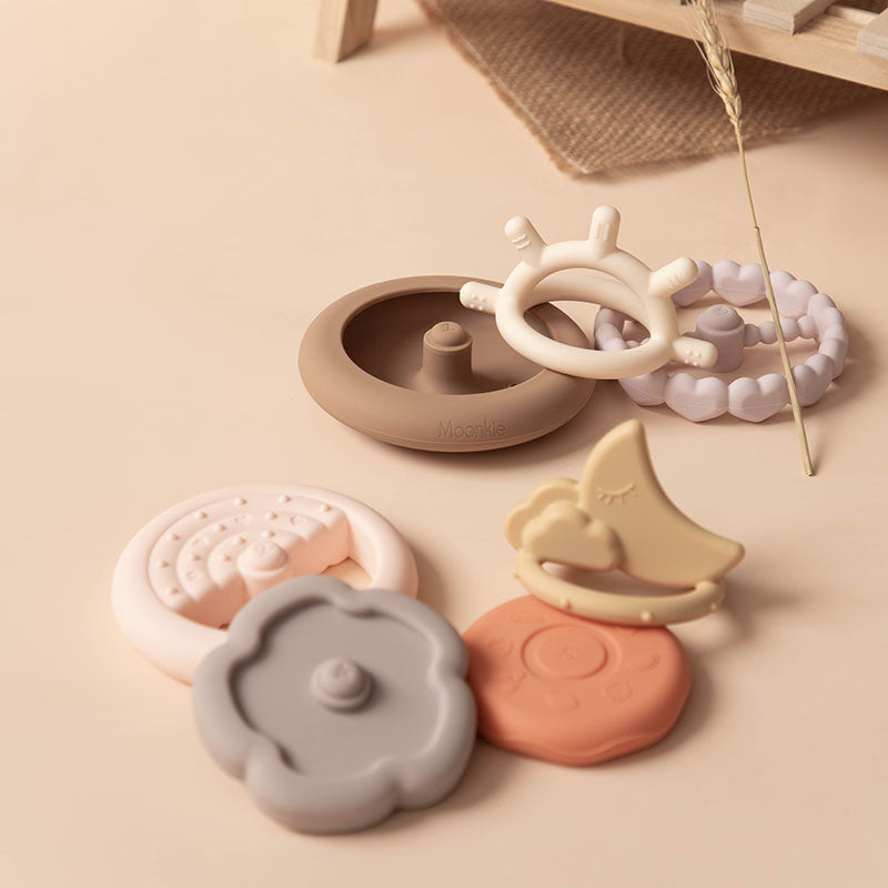 Personalized Stacking Teething Rings (Nature)