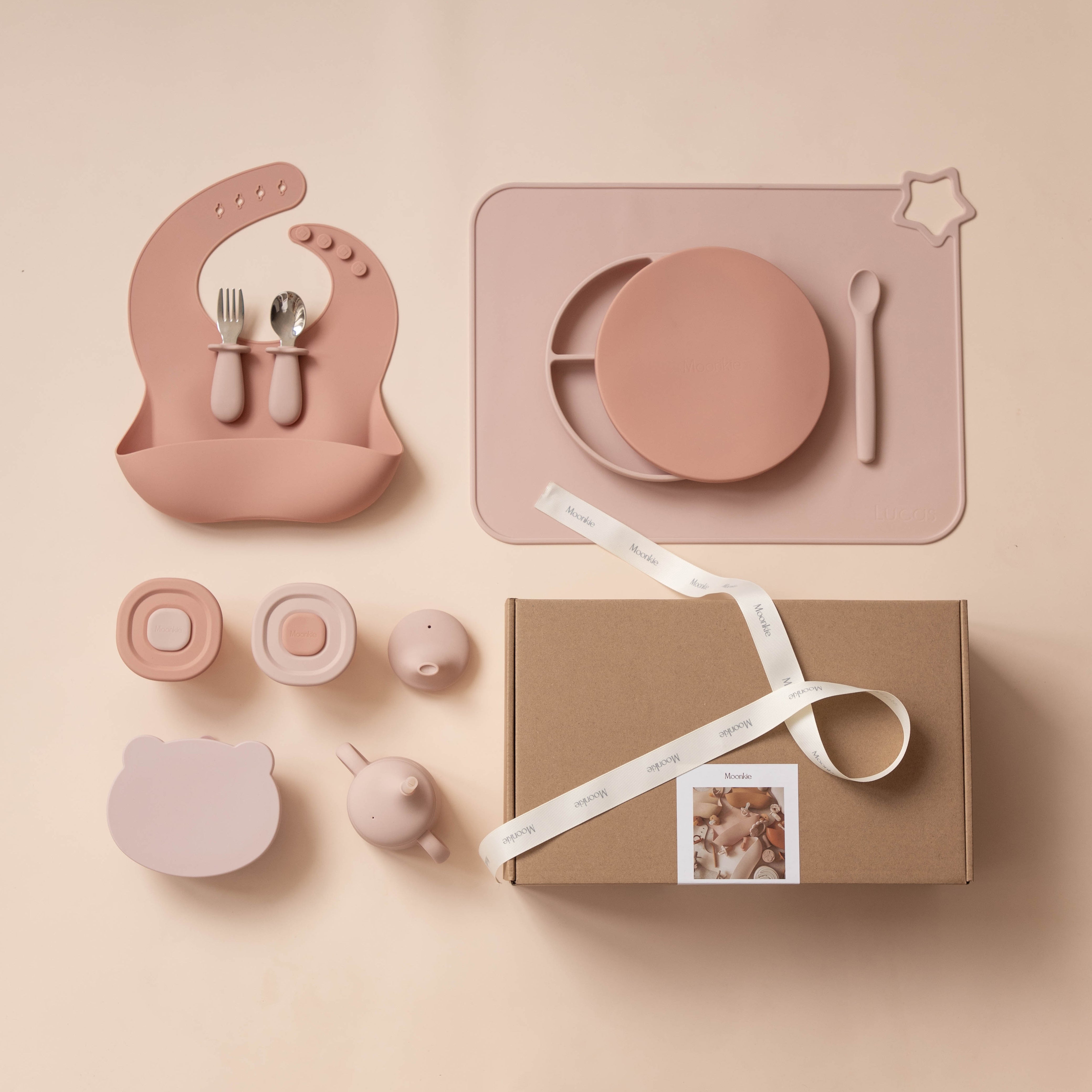 Personalized First Bites Gift Set (Blush/Muted)