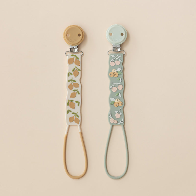 Beadless Silicone Pacifier Clip Set (2-Pack)