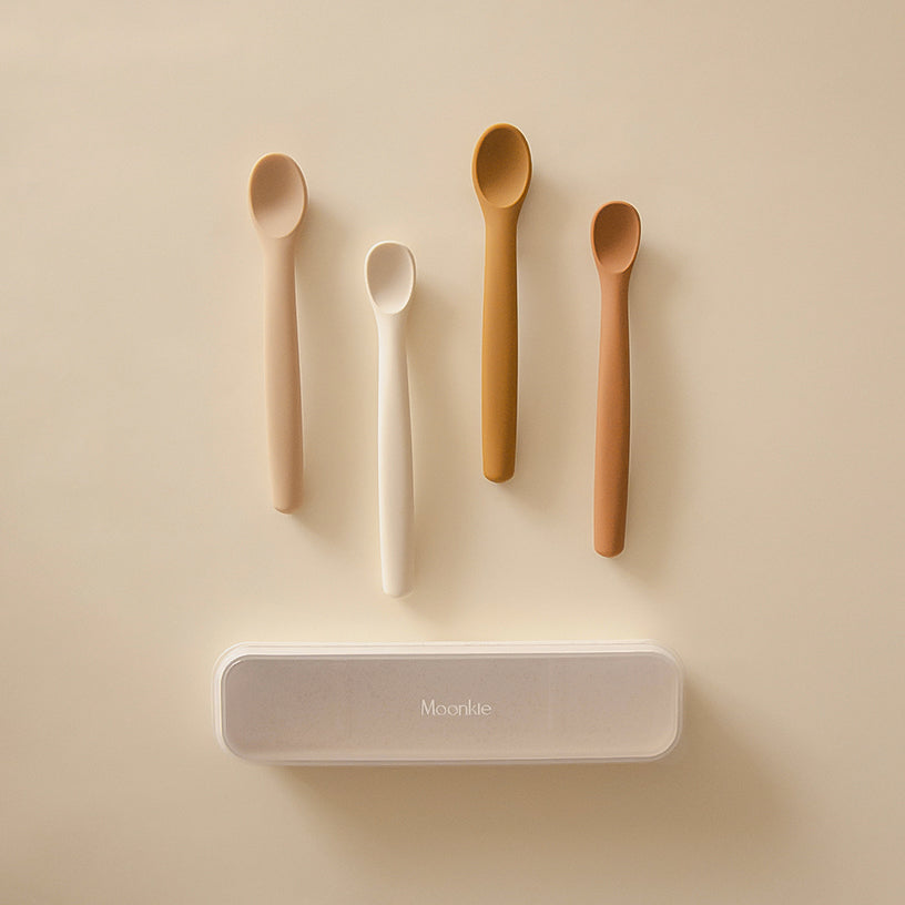 Silicone Feeding Spoons (Neutral Natural)