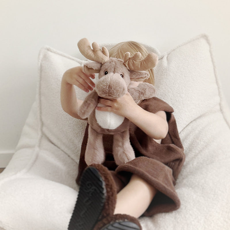 Moonkie Hug & Go™ Duo –  Highland Cow Backpack & Reindeer Plush