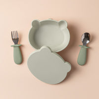 Baby Sustion Bowl Set Sage