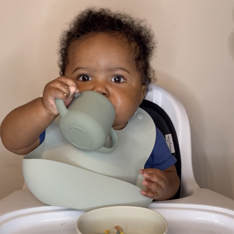 Baby Using Sippy Cup Sage