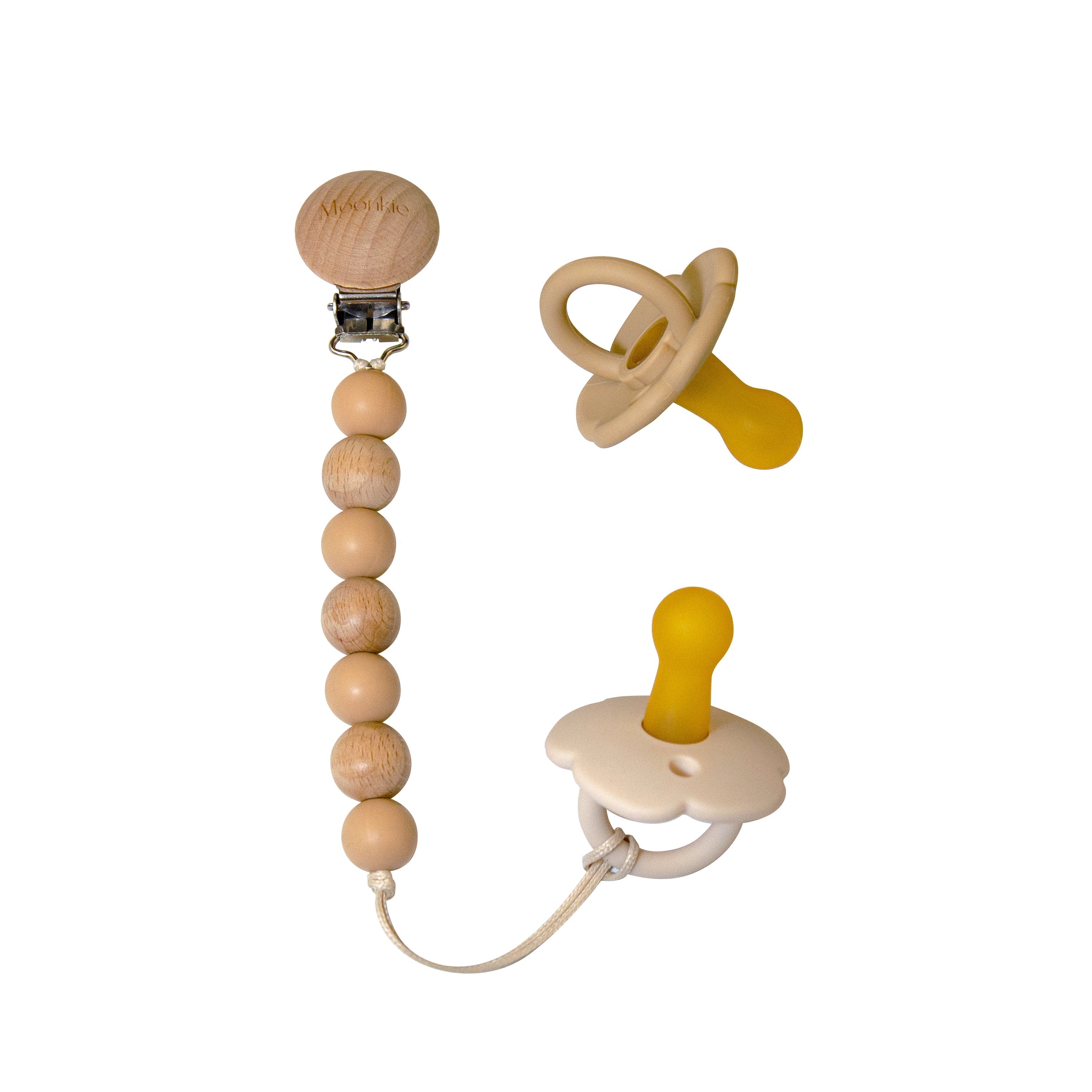 Baby Pacifier Set Sand Croissant