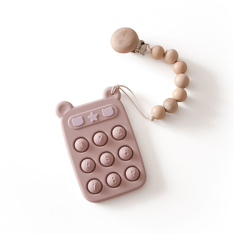 Silicone Phone Press Toy (Pale Mauve)