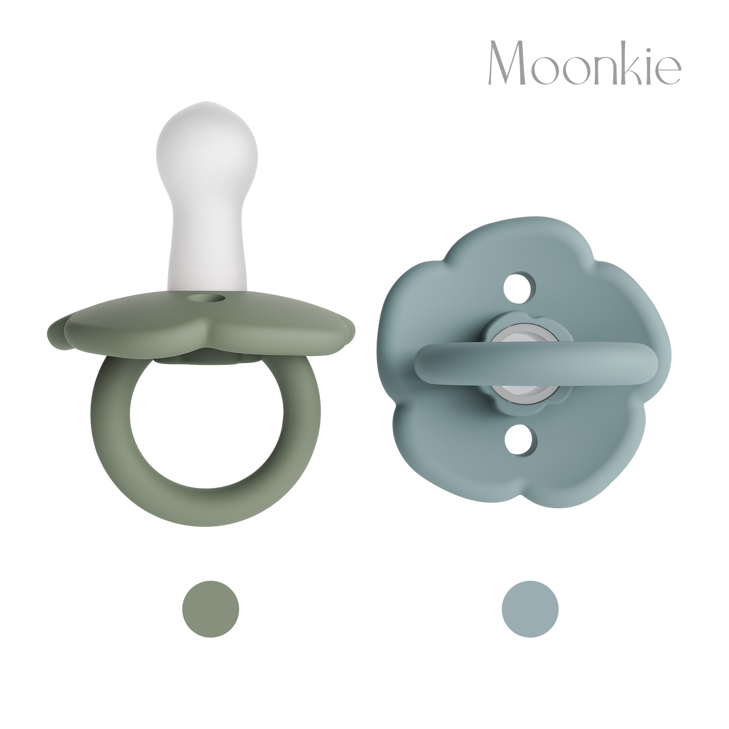 Silicone Baby Pacifier Sage and Ether Top Side