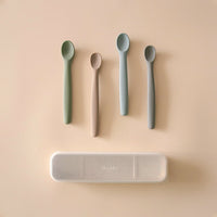 Silicone Feeding Spoons and Container Earthy Harmony