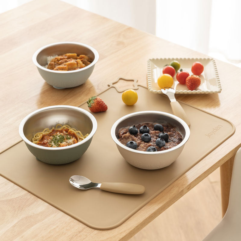 Stainless Steel Silicone Suction Bowl - 13 oz