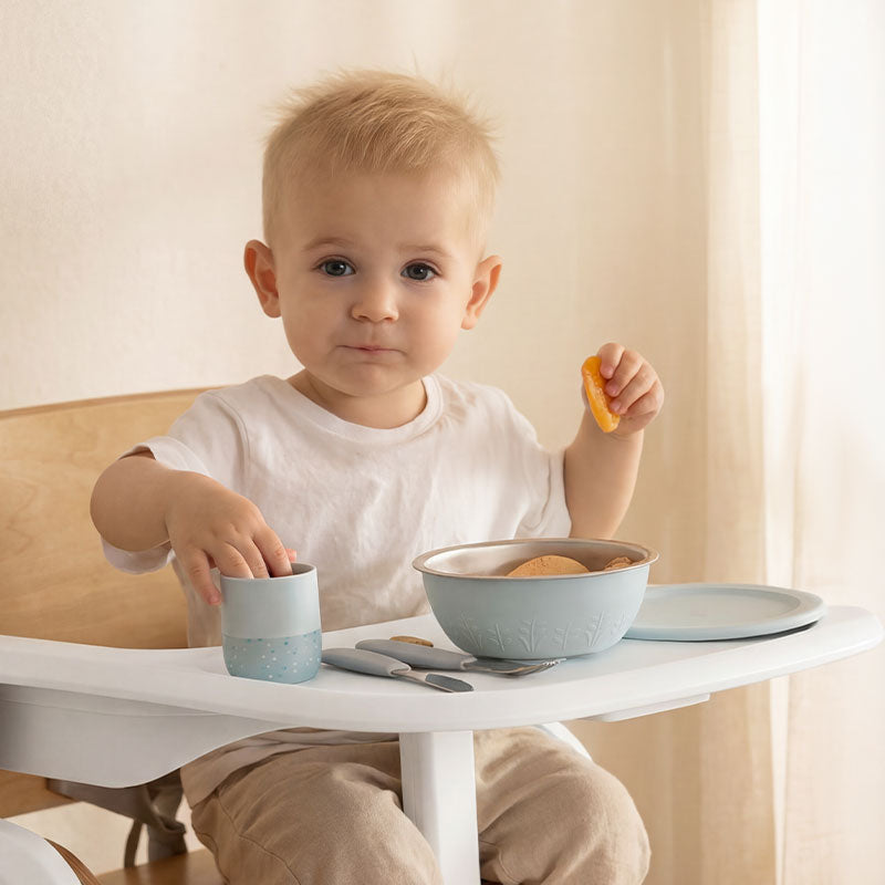 Stainless Steel Silicone Suction Bowl - 13 oz