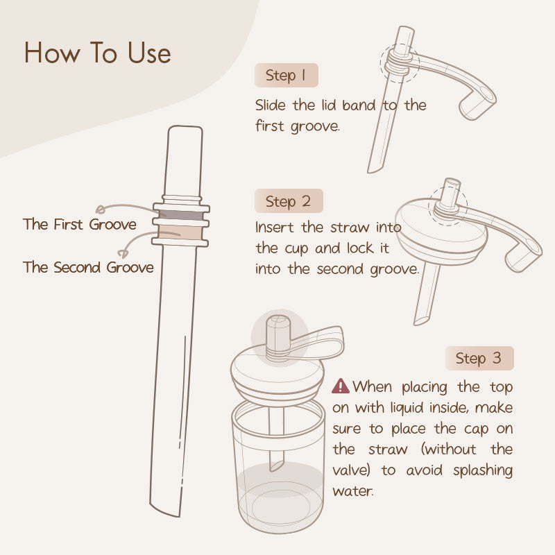 Silicone Training Cup with Straw