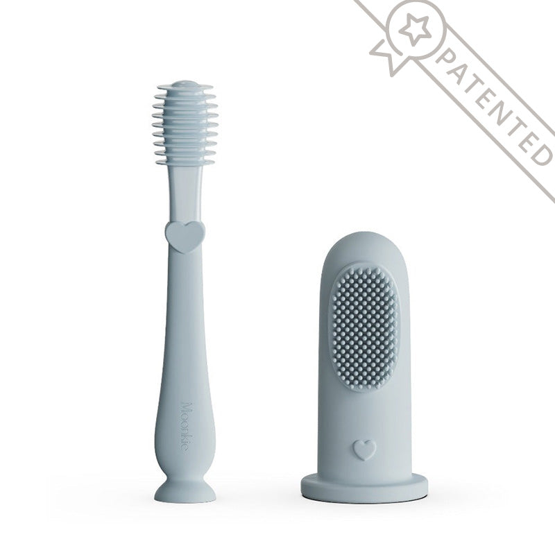 Tongue Brush And Finger Toothbrush Kit Cloud