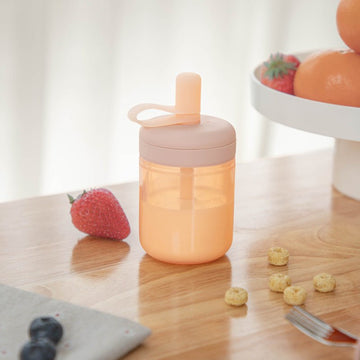 Silicone Training Cup with Straw