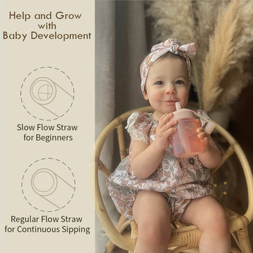 Silicone Training Cup with Straw