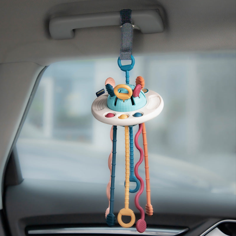 UFO Silicone Pulling Toy Hanging On Handlebar