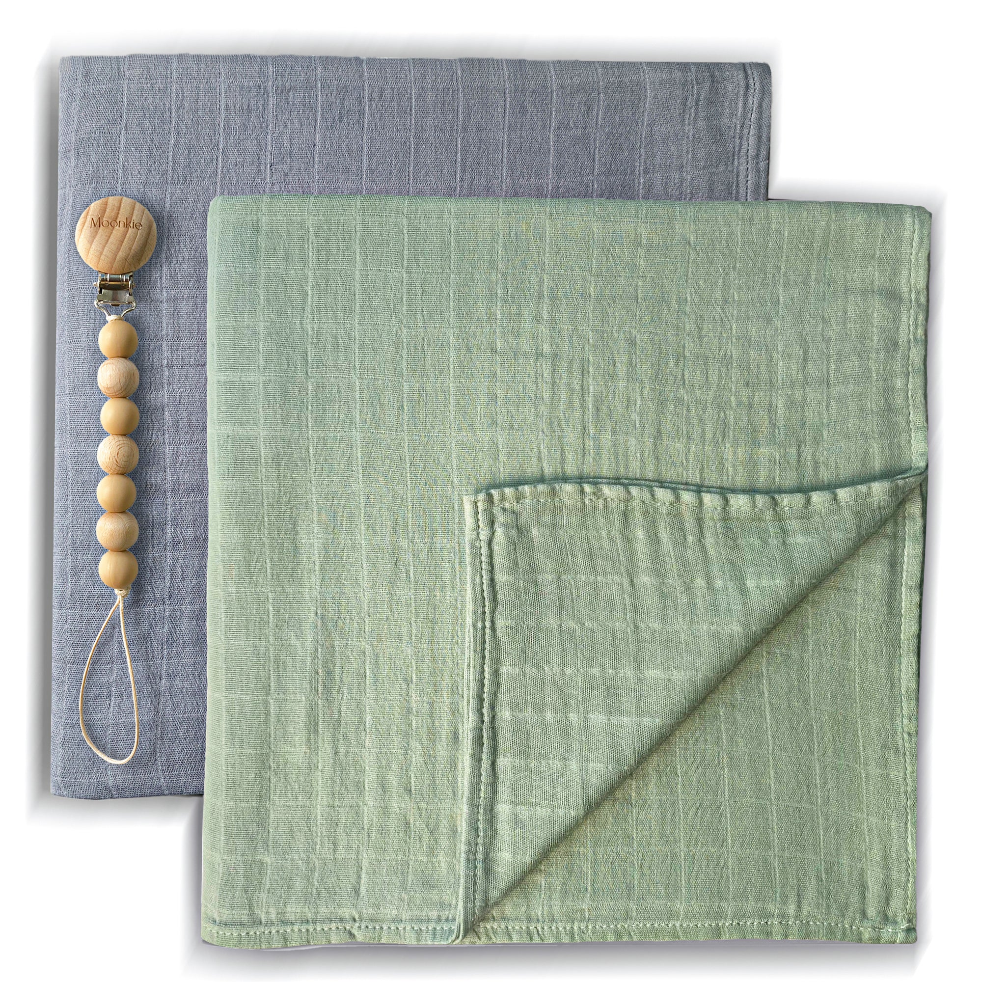 Muslin Swaddle Blanket (Light Sea Green/Tradewinds)