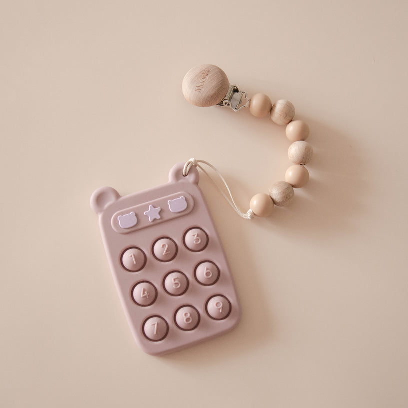 Silicone Phone Press Toy (Pale Mauve)
